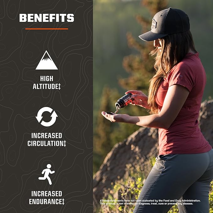 MTN OPS Solitude High-Altitude Performance Adaptogenic Complex - Reishi Mushroom &amp Milk Thistle Altitude Complex - Golden Root Schisandra and Grapeseed Extracts 25 Servings Veggie Capsules