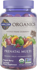 Garden of Life Organics Prenatal Gummies – Prenatal Vitamins for Women with Energy Metabolism Support &amp Healthy Fetal Development Support Berry Flavor USDA Organic Vegan 30 Day Supply