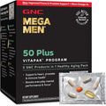 GNC Mega Men 50 Plus Vitapak Program Convenient Complete Nutrition 5 Products in 1 Vitamin Pack Multivitamin Fish Oil Mental Sharpness Ginkgo Prostate Health 30 Packets 30 Day Supply