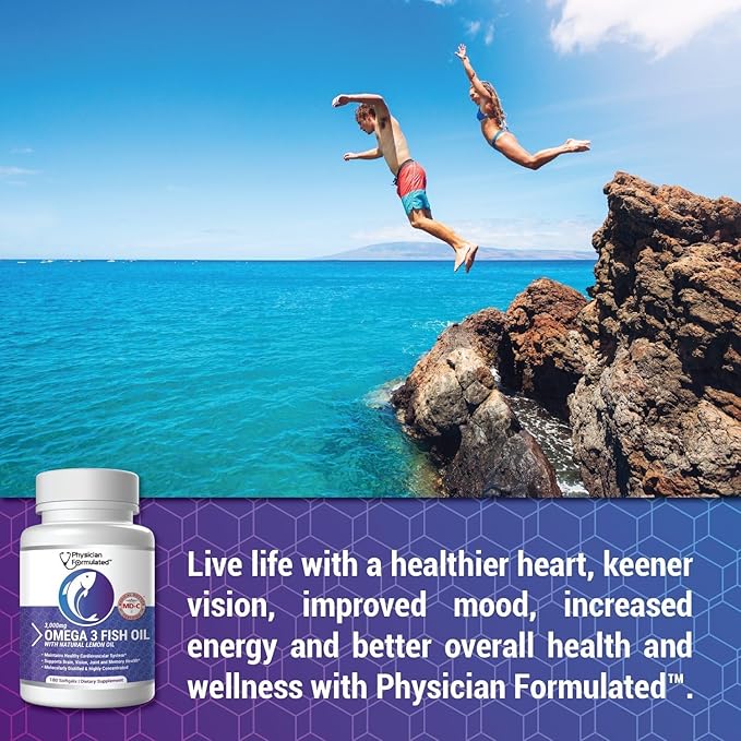 Fish Oil Omega 3 3000mg per Serving - 915mg Epa 630mg Dha 2000mg Total Omega 3 6 9 XL - 180 Capsules