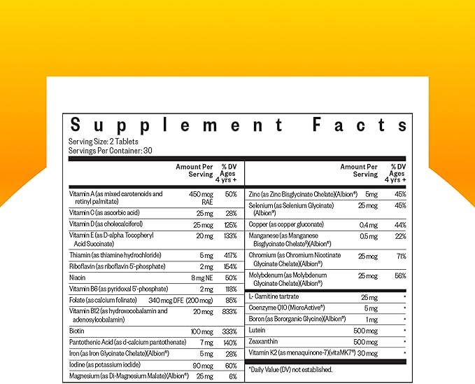Seeking Health Kids Multivitamin Chewable MF Formulated for Children’s Health Methyl-Free with Folinic Acid Vitamin B12 Riboflavin Vitamin A Vegetarian (120 Chewable Tablets)*