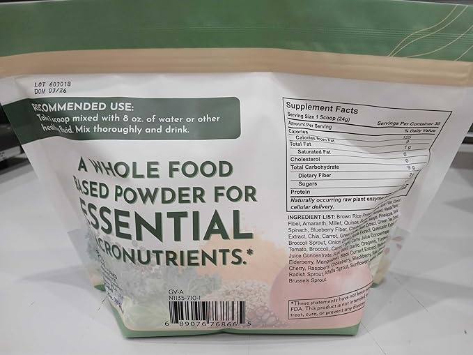 Optimal Health Systems Optimal Complete Nutrition Plus | Phytonutrient Rich Fruits &amp Vegetables | Naturally Occuring Plant Enzymes | 710 Grams | 30 Servings