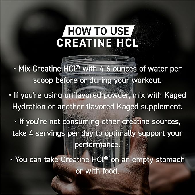 Kaged Creatine HCl Capsules | 7X Concentrated vs Mono | Muscle Building &amp Recovery | High Absorption | No Bloating | Creatine for Men &amp Women | Vegan Gluten Free | Unflavored | 75 Servings