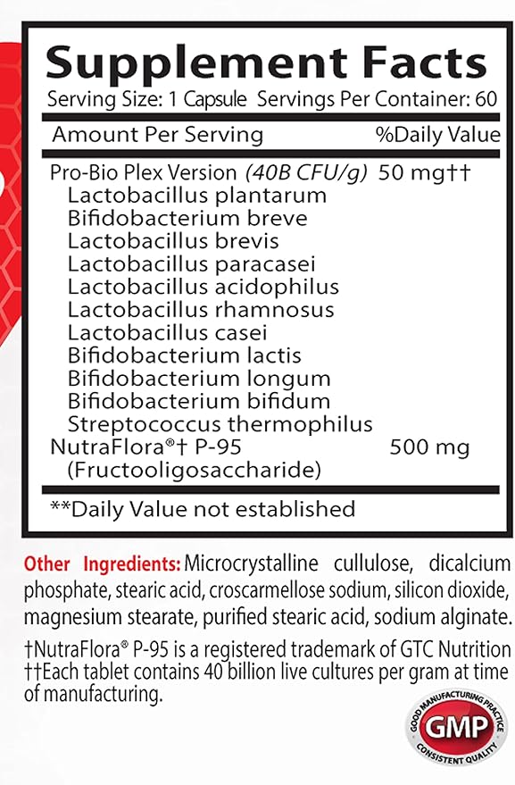 Probiotic prebiotic Supplement - PROBIOTIC Complex Advanced Blended Complex 550 MG - Support Digestive Health (2 Bottles)