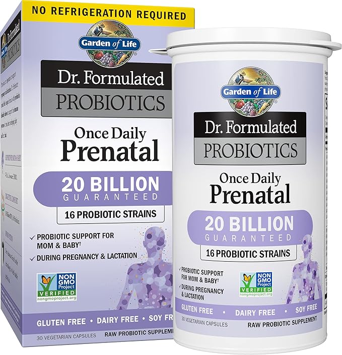 Garden of Life Women’s Prenatal Multivitamin with Vitamin D3 B6 B12 C &amp Iron &amp - Dr. Formulated Probiotics Once Daily Prenatal