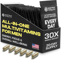 Multivitamins for Men - All in One Pack for Energy and Focus Mens Vitamins for Mental Performance and Health Packed with Tongkat Ali Shilijit Vitamin C B3 B1 A B12 30 Pk