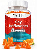 Soy Isoflavones Supplement for Women – Non-GMO Phytoestrogens for Menopause Relief Hot Flashes Hormonal Balance Genistein Soy with Isoflavones Bone Health Support – 60 Vegan Chewable Gummies