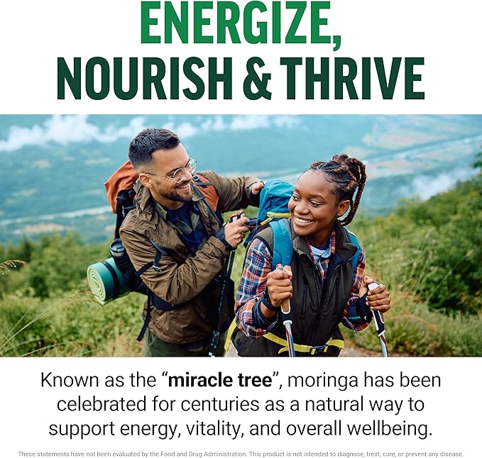 Force Factor Modern Moringa Powder to Support Energy Vitality &amp Immune Health Complete Green Superfood with Antioxidants Naturally Unflavored ~30 Servings