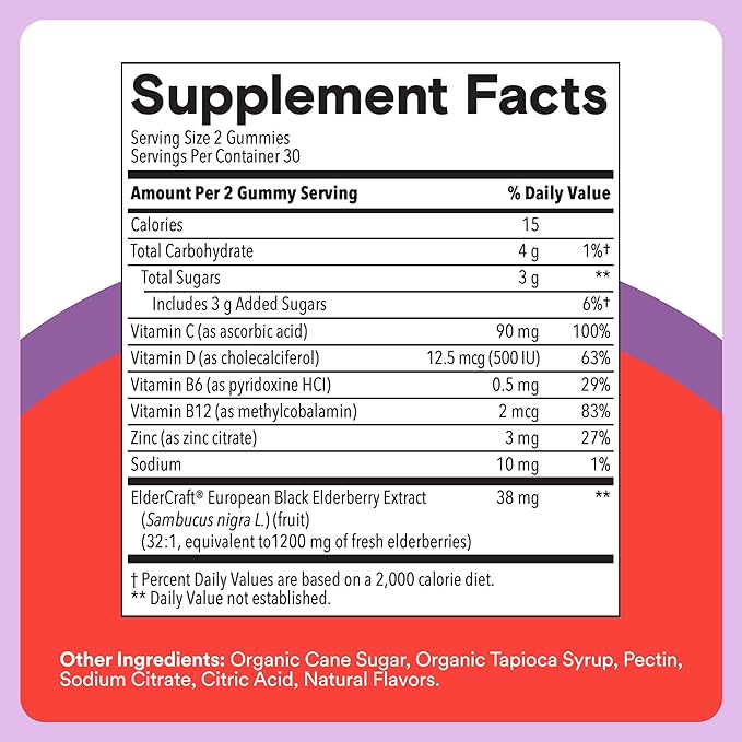 SmartyPants Kids Daily Nutrition &amp Immunity Bundle: Multivitamin + Elderberry Gummies with Prebiotic Fiber Vitamins C D3 B12 A &amp Zinc – Gluten Free Non-GMO 90 &amp 60 Count (Pack of 2)