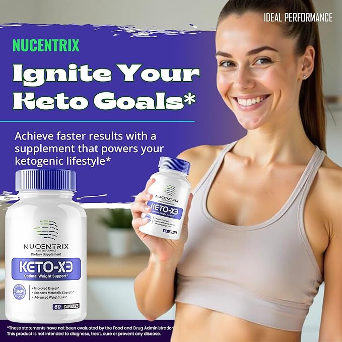 Nucentrix Keto Capsules Nucentrix Advanced Formula Supplement Pills - Maximum Strength Nucen Trix Health and Wellness Capsules All Natural Keto Pills Nucen Trix Keto Reviews (3 Pack)