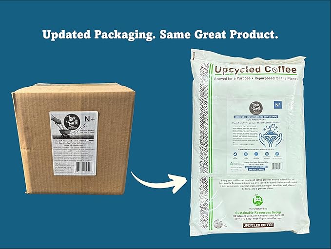 Nitrogen Enhanced 240 SGN (2.4MM) - JavaEarth® Soil Amendment Upcycled Spent Coffee Grounds 20 lbs