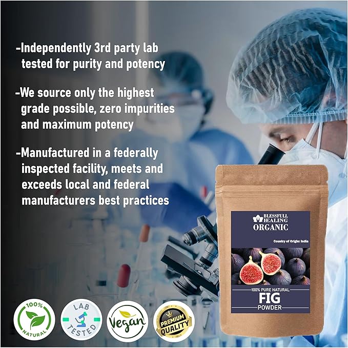 Blessfull Healing Organic Fig Powder 100% Pure Natural 100 Gram / 3.52 oz
