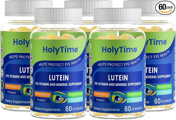HolyTime Lutein Gummies – Dietary Supplement for Eye Health Support – with Lutein &amp Zeaxanthin – Plant-Based Daily Formula with Zinc Vitamin C &amp E – Natural Berry Flavor – Vegan Friendly (5)