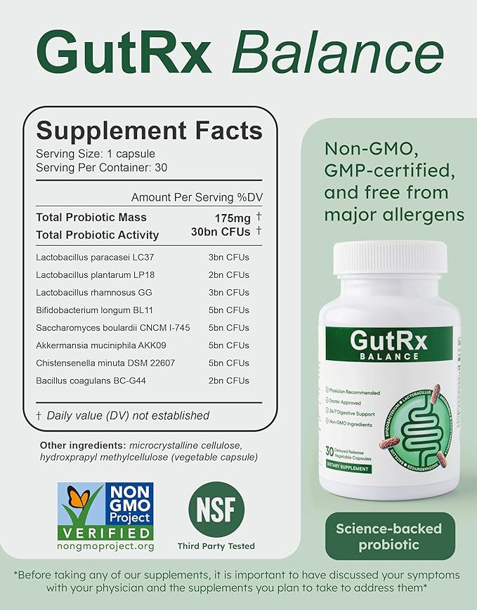 Balance Probiotics for Women &amp Men with Akkermansia &amp Christensenella GLP-1 Alternative for Gut Health + Daily Probiotics with Bifidobacterium Longum &amp Prebiotics