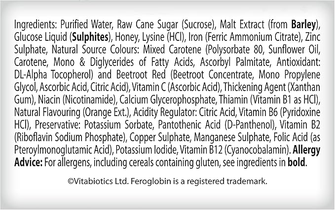 Vitabiotics Organic Feroglobin Liquid 500ml