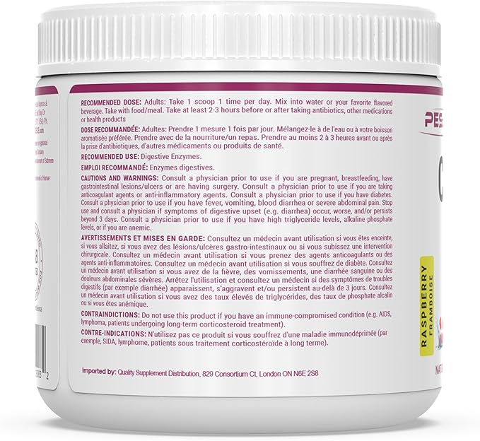 PEScience Complete-GI Gut Health Powder Probiotics for Women and Men Digestive Enzymes Prebiotic Fiber L Glutamine Pepzin GI Zinc Carnosine - Raspberry Flavor 30 Servings