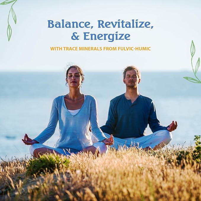 Vital Earth Minerals Detox &amp Wellness Support – Fulvic Humic Mineral Blend with 70+ Trace Minerals Electrolytes 32 Oz Bottle + 14 Single-Serve Packs