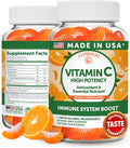 Lunakai USA Made High Potency Vitamin C Gummies for Adults and Kids - 300mg Immune Support - Non-GMO Vegan Delicious Orange Flavor 60ct
