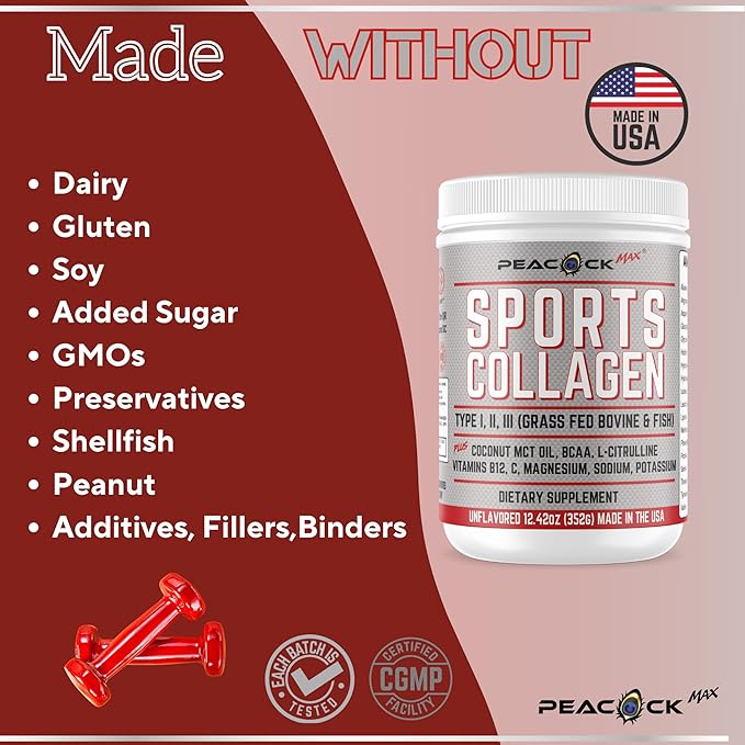 Sports Collagen + Reds &amp Greens Powder 12.42oz Bundle - Prebiotics Probiotics Antioxidants BCAA Magnesium Electrolytes Gut Health &amp Immunity
