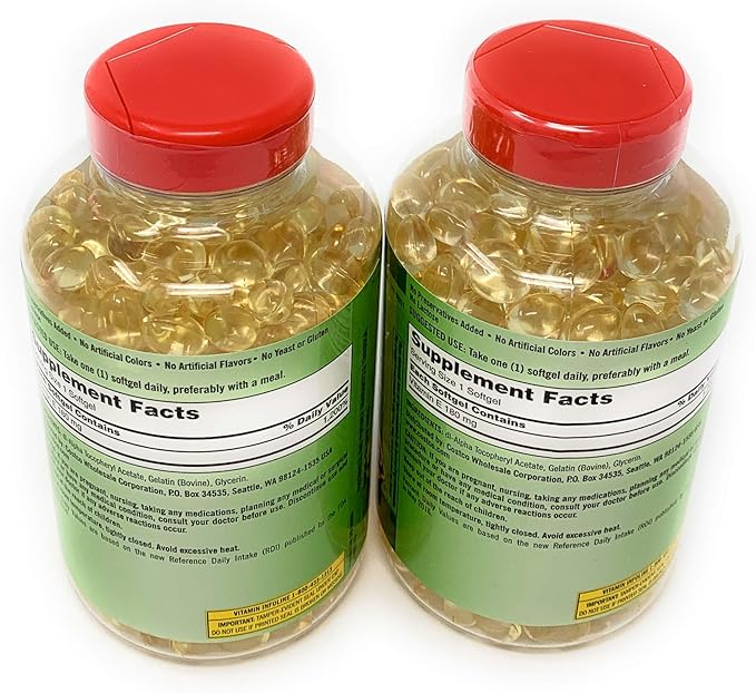 Kirkland Signature Vitamin E 400 IU brdqt 500 Softgels (Pack of 2)