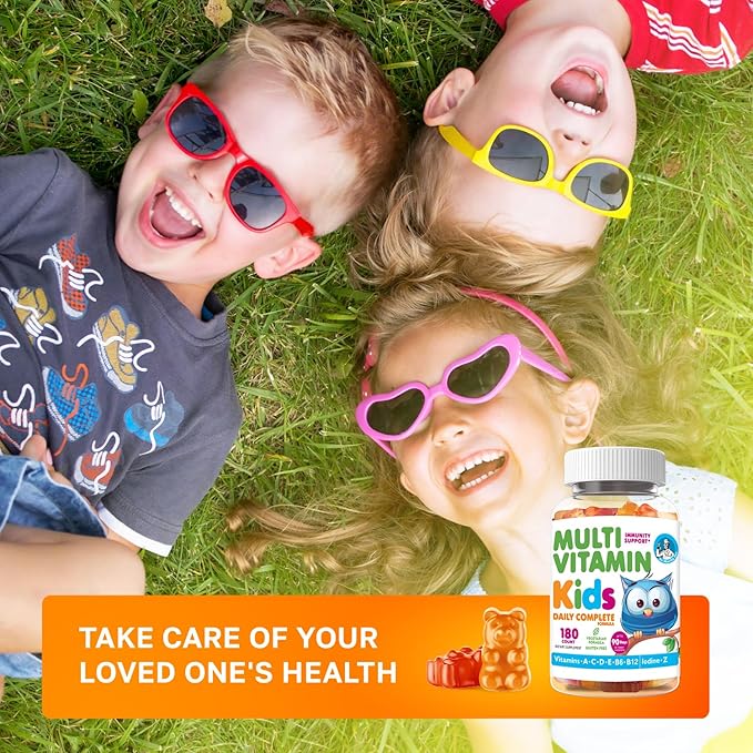 DR. MORITZ Kids Multivitamin Gummies - with Kids Vitamins A C D E B6 B12 Zinc &amp More- Complete Daily Support- Vegetarian &amp Non-GMO Multivitamins for Children (180 Count)