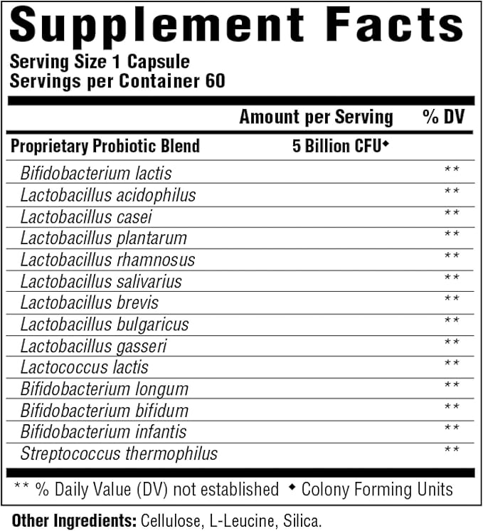 INNATE Response Formulas Flora 5-14 Complete Care - Probiotic Supplement - 5 Billion CFU - 14 Probiotic Strains - Supports Digestive Health - Vegetarian - Made Without 9 Food Allergens - 60 Capsules