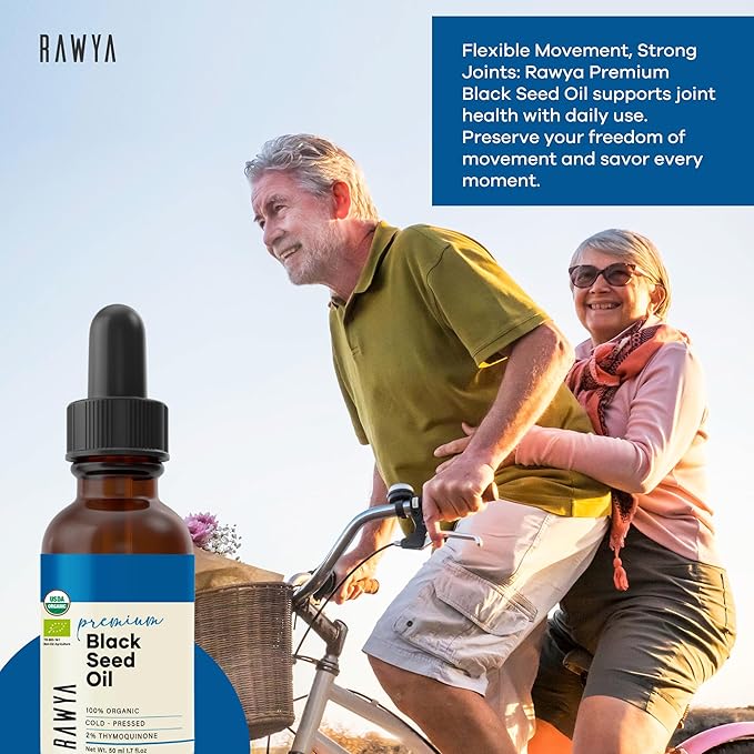 RAWYA Black Pit Oil | Extra Strong Taste With TQ Cold Pressed Nigella Sativa Non-GMO Glass Bottle 8.4 Fl Oz + RAWYA Black Pit Oil - Unrefined Premium With TQ Cold Pressed Natural 1.7 Fl Oz