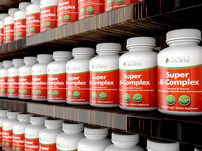 Vitamin B Complex - 8 Super B Complex Vitamins with Choline &amp Inositol Vitamins B1 B2 B3 B5 B6 B8 B9 &amp B12 - B100 Complex - 180 Vegan Capsules - 6 Month Supply - Made in The USA