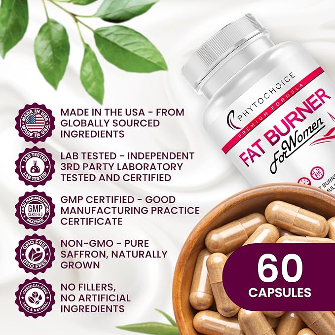 Fat Burner for Women with Raspberry Ketones Green Tea &amp African Mango – Best Diet Pills that Work Fast for Women All-Natural Weight Loss Supplements Supports Metabolism &amp Belly Fat Burn 60