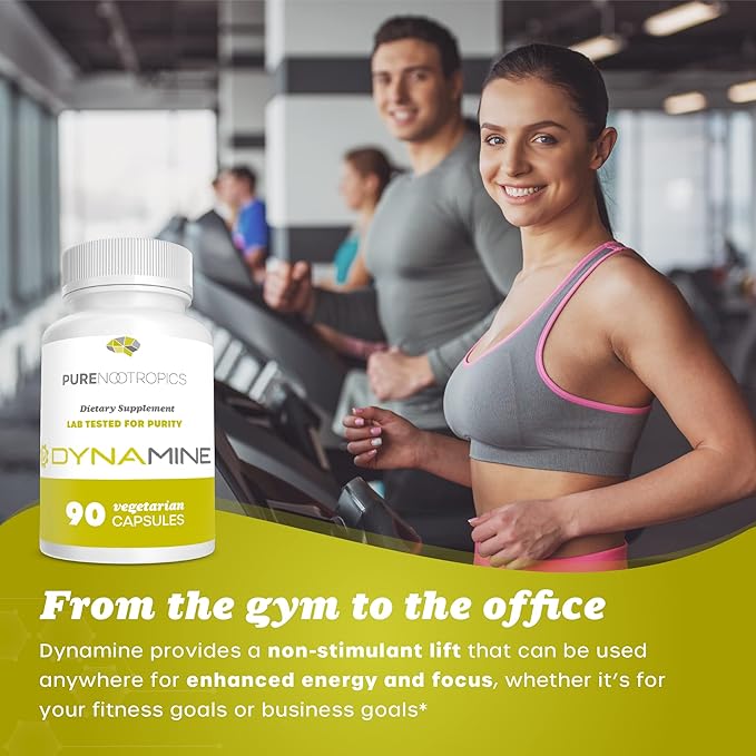 Pure Nootropics - Dynamine (Methylliberine: 179-tetramethyluric Acid) 100 mg Capsules (90) | Increased Energy Focus &amp Alertness | in House &amp Rigorous 3rd Party Testing for Higher Purity &am