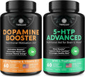 Twinleaf 5-HTP &amp Dopamine Support Supplement Bundle - 5-HTP L-Tyrosine Vitamin B12 for Daily Well-Being - 60 Vegan Capsules Each - Made in USA
