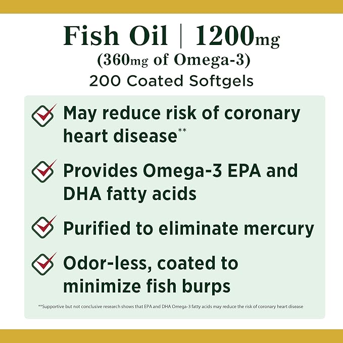 Nature's Bounty Fish Oil 200 Count
