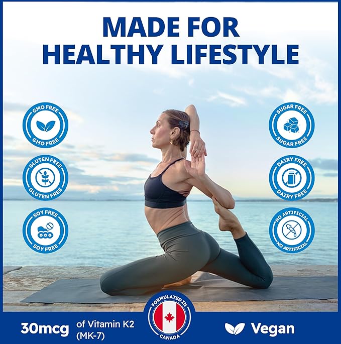 CanPrev K2 Drops 15ml 300 Servings 30mcg MK-7 Vitamin K2 Liquid Supports Strong Bones &amp Cardiovascular Wellness Vegan Unflavored Formula with MCT Oil for Optimal Calcium Utilization &amp Ab