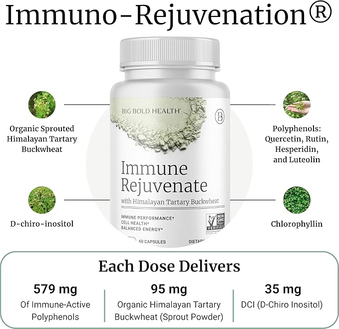BIG BOLD HEALTH Immunity Starter Bundle - Himalayan Tartary Buckwheat Immune Support + Wild Alaskan Omega-3 - Polyphenol &amp Omega-3 Fatty Acid Wellness Duo - Gluten-Free Non-GMO 60-Day Supply