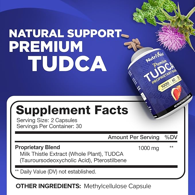 Nutrivein Premium TUDCA Supplement &amp Vitamin C Capsules Bundle: High-Absorption TUDCA+ &amp Liposomal Vitamin C Supplement Pair for Whole-Body Wellness Detox &amp Vitality