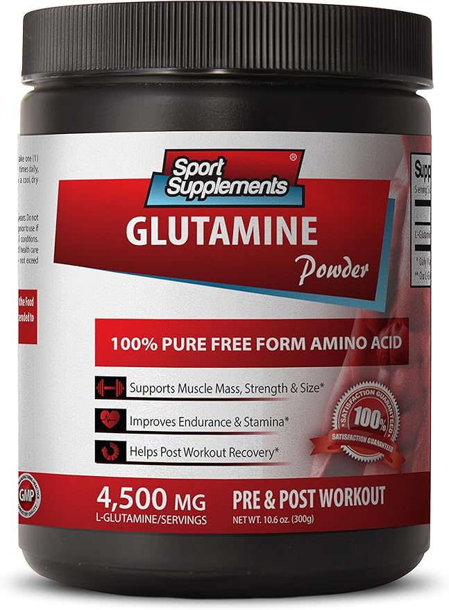 L glutamine - L Glutamine Powder - Rebuild Intestines Metabolism Booster Post Workout Recovery Powder Energy Supplements for Men Immune Support Memory and Focus Supplements 1 Bottle 300 Grams