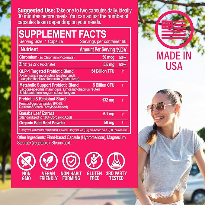NANOWELL GLP-1 Supplement Support GLP Activate Natural Formula GLP-1 Supplement for Metabolic Energy GLP-1 Support Take Before Meal (60 Capsules)