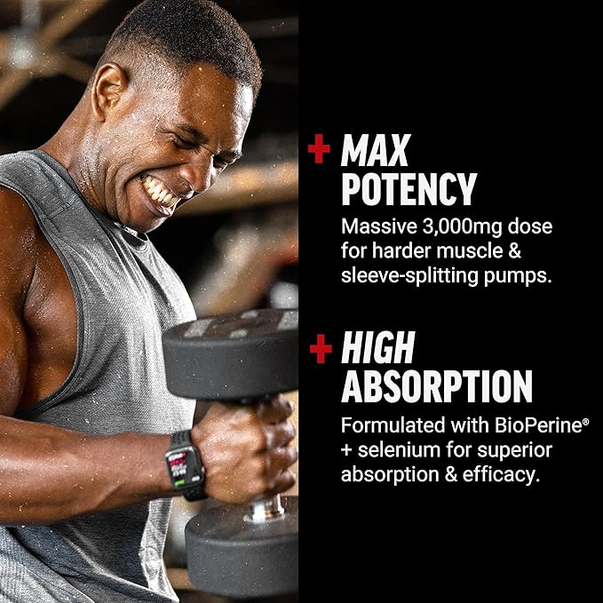 Force Factor Longjack Tongkat Ali Max Men's Vitality L-Arginine Nitric Oxide for Muscle Building 60+150 Capsules