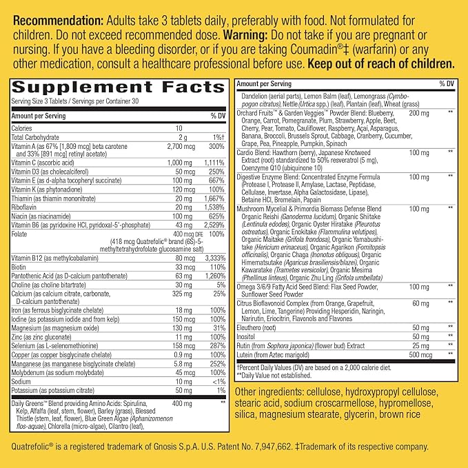 Nature's Way Alive! Max Potency Daily Multivitamin Tablets Natural 90 Count