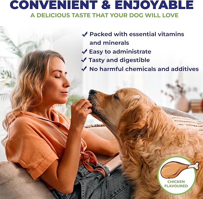 Dog Prenatal Vitamins - Supports Healthy Pregnancy Puppy Development &amp Lactation - Rich in Folic Acid Iron &amp Calcium - Advanced Prenatal Supplement for Pregnant and Nursing Dogs - 90 Soft Ch