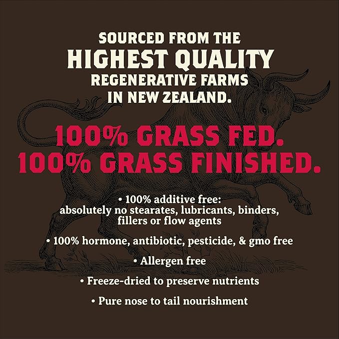 Heart &amp Soil Grass Fed Bone Matrix — Supports Bone and Joint Health Strength and Flexibility (180 Capsules)