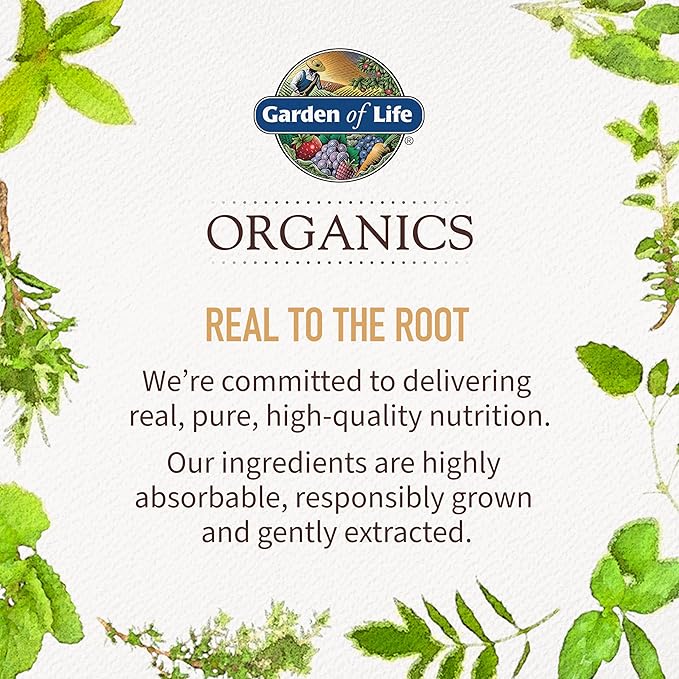 Garden of Life Organics Women's Multivitamin with Vitamin C D3 Folate B12 Biotin &amp Iron – Women's Multivitamin for Energy Heart Health &amp Radiant Skin USDA Organic Non-GMO Vegan 60 Tab