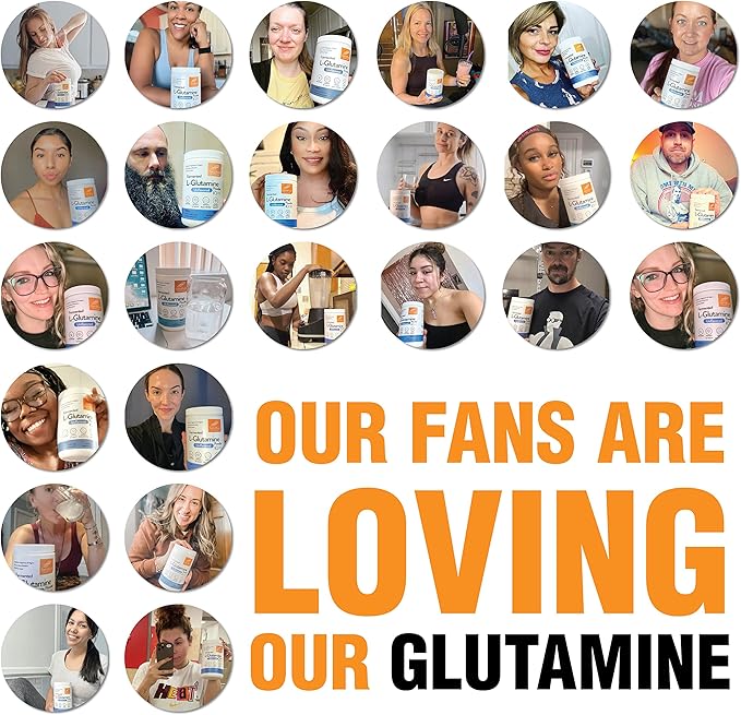Sandhu's L-Glutamine Amino Acid Powder &amp Gut Health Capsules| Overall Gut Health| PrebioticPostbiotic