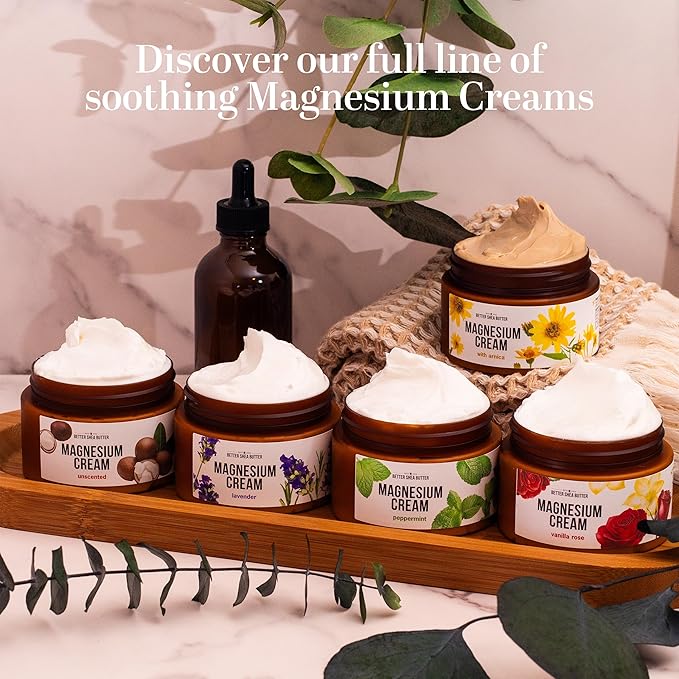 Better Shea Butter Magnesium Cream | Lavender | Relieves Leg Cramps and Muscle Tension | Night Lotion for Pregnancy Kids and Baby | Handcrafted with Organic Ingredients