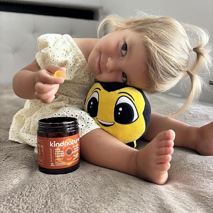 KINDNATURE Manuka Honey Medical Grade Gummies MGO 643+ - New Zealand Manuka Honey with Zinc Vitamin C Elderberry - Throat Comfort &amp Immune Support - Kids &amp Adults