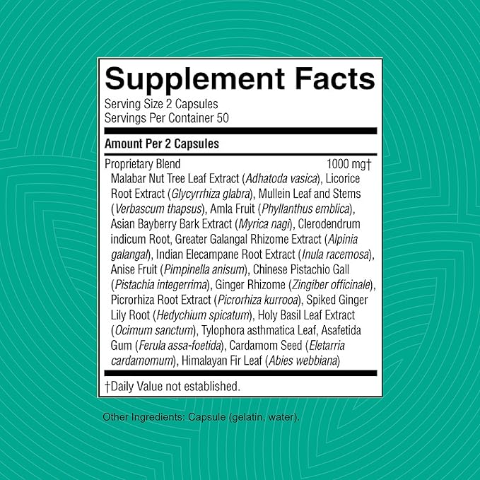 Nature's Sunshine Bronchial Formula 100 Capsules