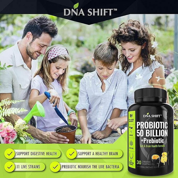 Probiotics for Women and Men - 11 strains - 50 Billion CFU - Probiotic Supplement for Digestive Health - Gut Health - Supports Constipation Diarrhea Gas &amp Bloating - 30ct