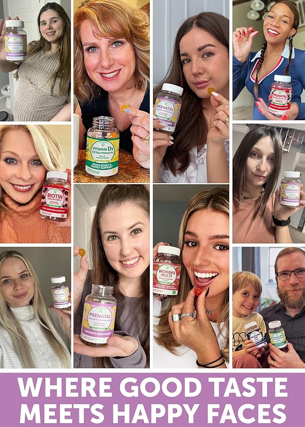 Lunakai USA Made 17-in-1 Prenatal Vitamins for Women with Iron &amp Folic Acid – Delicious Daily Prenatal Gummies for Maternal Wellness Support 60ct