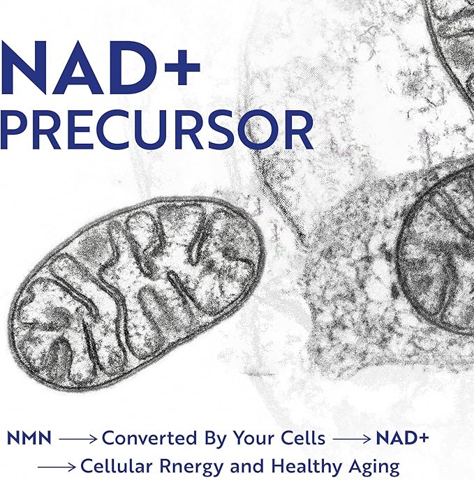 NMN Supplement 500mg | 99% Pure | NAD+ Precursor for Cellular Energy Longevity Repair and Healthy Aging Support | Third-Party Tested &amp Non-GMO | Nicotinamide Mononucleotide | 60 NMN Capsules