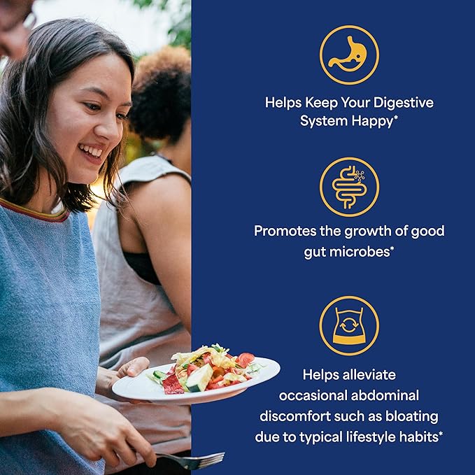 Puritan's Pride Prebiotics for Men and Women Powered by Bimuno Dietary Supplement for Advanced Gut Health Helps to Alleviate Bloating 60 Rapid Release Capsules